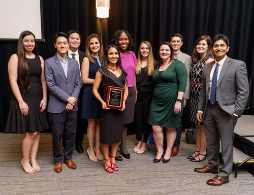 Mahsa, Sarah, and Julia (center) with other ASCE Houston Branch Leaders