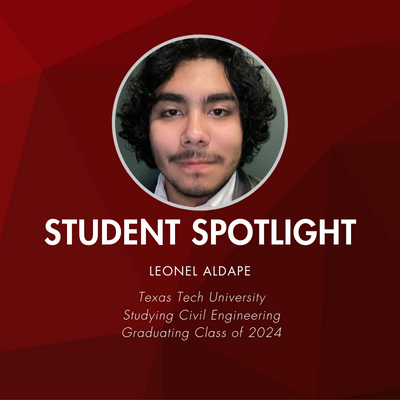 Student Spotlight:   Meet Leonel Aldape